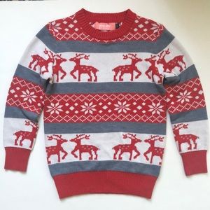 Camii Mia Girls XXS holiday red reindeer sweater